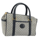 GUCCI Micro GG Supreme Hand Bag PVC Navy Gold 000 58 0093 Auth BA9106-1