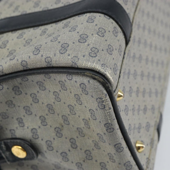 GUCCI Micro GG Supreme Hand Bag PVC Navy Gold 000 58 0093 Auth BA9106