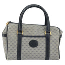 GUCCI Micro GG Supreme Hand Bag PVC Navy Gold 000 58 0093 Auth BA9106-2
