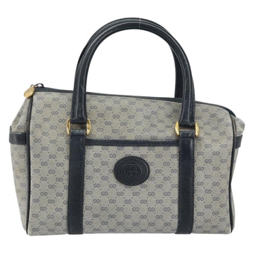 GUCCI Micro GG Supreme Hand Bag PVC Navy Gold 000 58 0093 Auth BA9106 - 0