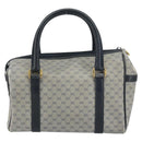 GUCCI Micro GG Supreme Hand Bag PVC Navy Gold 000 58 0093 Auth BA9106-3