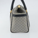 GUCCI Micro GG Supreme Hand Bag PVC Navy Gold 000 58 0093 Auth BA9106-4