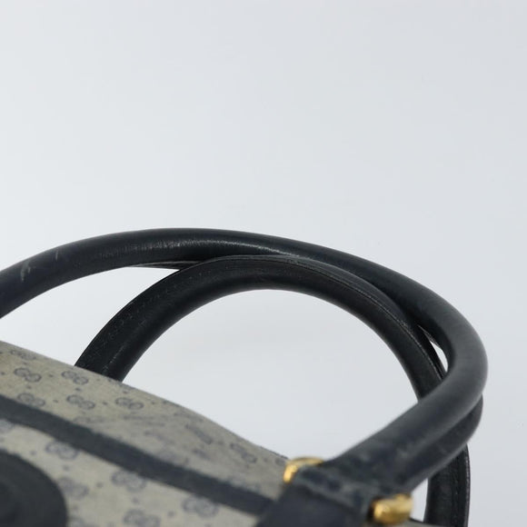 GUCCI Micro GG Supreme Hand Bag PVC Navy Gold 000 58 0093 Auth BA9106