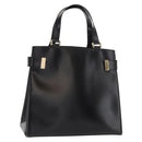 GUCCI Hand Bag Leather Black Gold Auth BA9107-1