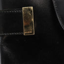 GUCCI Hand Bag Leather Black Gold Auth BA9107-10