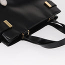 GUCCI Hand Bag Leather Black Gold Auth BA9107-7