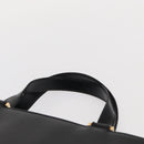 GUCCI Hand Bag Leather Black Gold Auth BA9107-14
