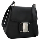 Salvatore Ferragamo Shoulder Bag Leather Black Auth BA911-1