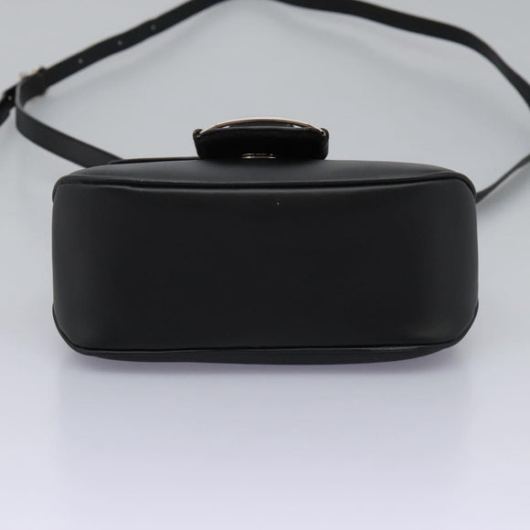 Salvatore Ferragamo Shoulder Bag Leather Black Auth BA911