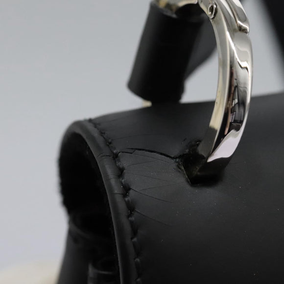 Salvatore Ferragamo Shoulder Bag Leather Black Auth BA911