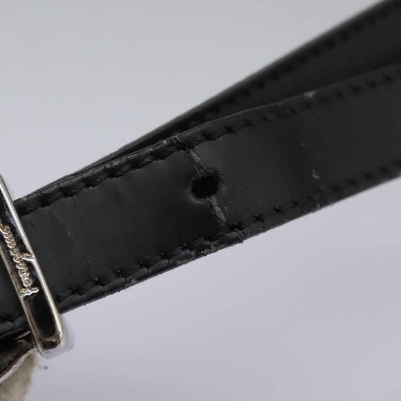 Salvatore Ferragamo Shoulder Bag Leather Black Auth BA911