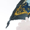 HERMES Pleated Scarf ""Real Escuela Andaluza del Arte"" Silk Blue Auth BA9111-2