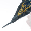 HERMES Pleated Scarf ""Real Escuela Andaluza del Arte"" Silk Blue Auth BA9111-9