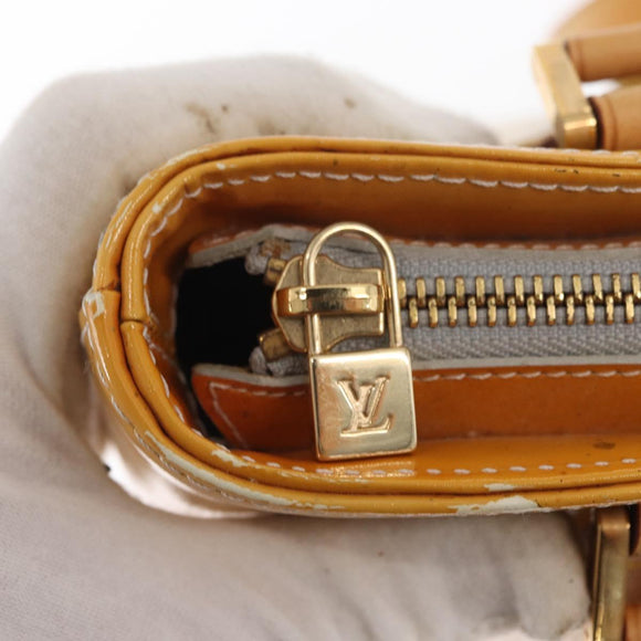 LOUIS VUITTON Monogram Vernis Houston Hand Bag Gris M91053 LV Auth BA9112