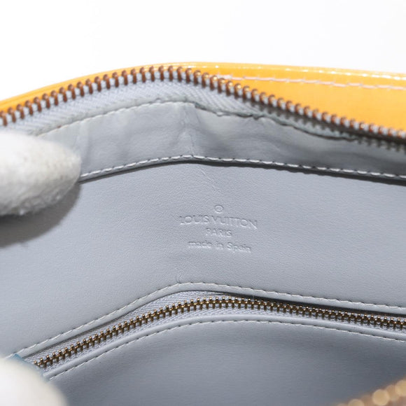 LOUIS VUITTON Monogram Vernis Houston Hand Bag Gris M91053 LV Auth BA9112