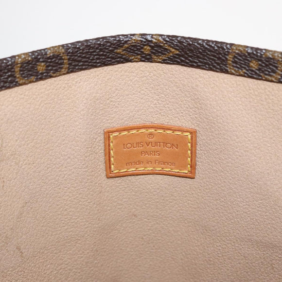 LOUIS VUITTON Monogram Sac Plat Hand Bag M51140 LV Auth BA9116