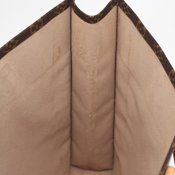 LOUIS VUITTON Monogram Sac Plat Hand Bag M51140 LV Auth BA9116