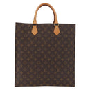 LOUIS VUITTON Monogram Sac Plat Hand Bag M51140 LV Auth BA9116-13