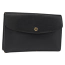 LOUIS VUITTON Epi Montaigne 27 Clutch Bag Black M52652 LV Auth BA9119-1