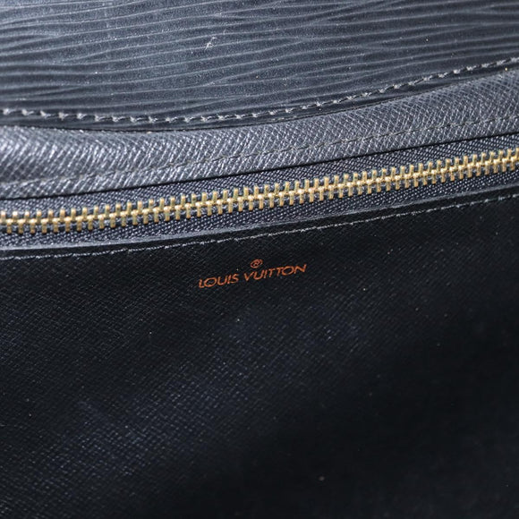 LOUIS VUITTON Epi Montaigne 27 Clutch Bag Black M52652 LV Auth BA9119