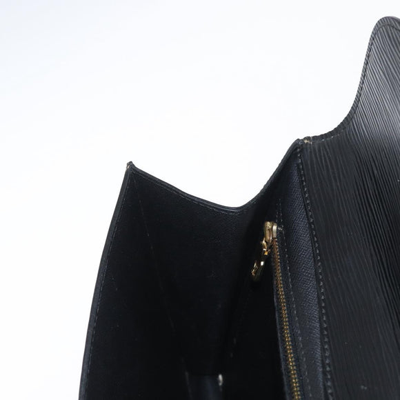 LOUIS VUITTON Epi Montaigne 27 Clutch Bag Black M52652 LV Auth BA9119