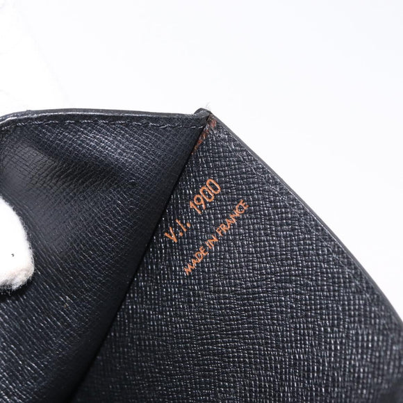 LOUIS VUITTON Epi Montaigne 27 Clutch Bag Black M52652 LV Auth BA9119