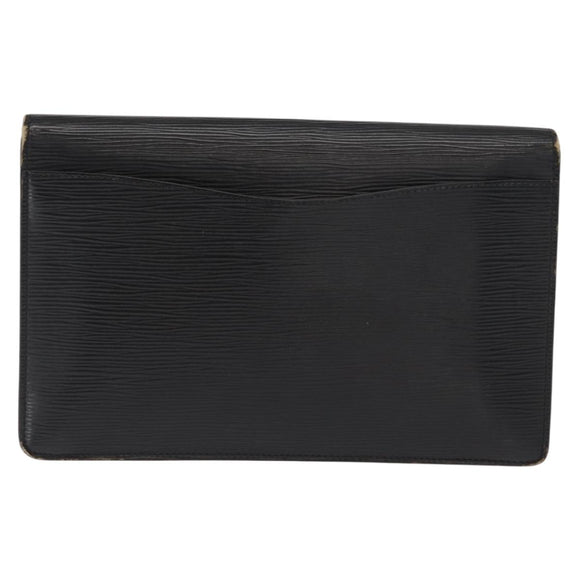 LOUIS VUITTON Epi Montaigne 27 Clutch Bag Black M52652 LV Auth BA9119