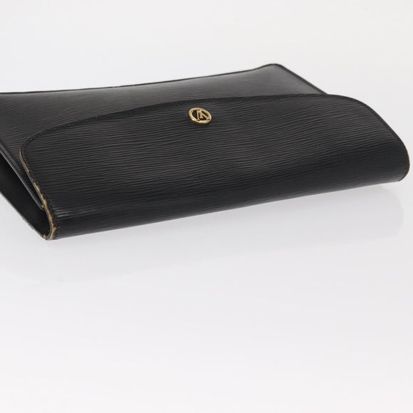 LOUIS VUITTON Epi Montaigne 27 Clutch Bag Black M52652 LV Auth BA9119