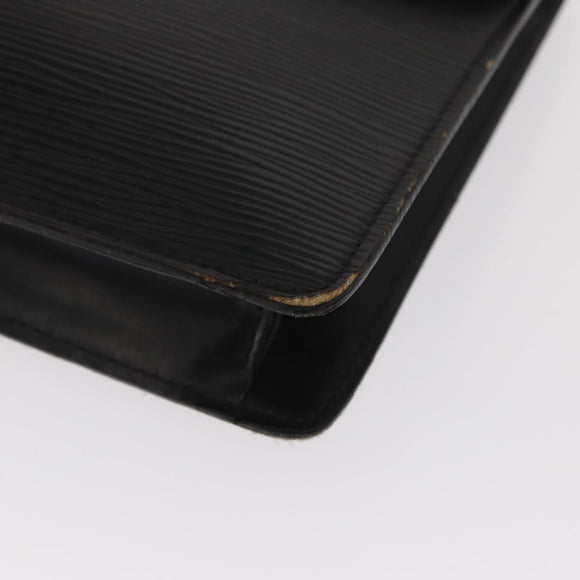 LOUIS VUITTON Epi Montaigne 27 Clutch Bag Black M52652 LV Auth BA9119