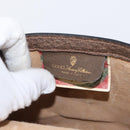 GUCCI GG Supreme Web Sherry Line Clutch Bag PVC Beige Gold 89 01 006 Auth BA9121-15