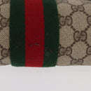GUCCI GG Supreme Web Sherry Line Clutch Bag PVC Beige Gold 89 01 006 Auth BA9121-8