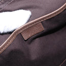 CELINE C Macadam Canvas Shoulder Bag Suede Brown Gold Auth BA9125-16