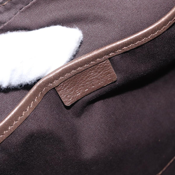 CELINE C Macadam Canvas Shoulder Bag Suede Brown Gold Auth BA9125