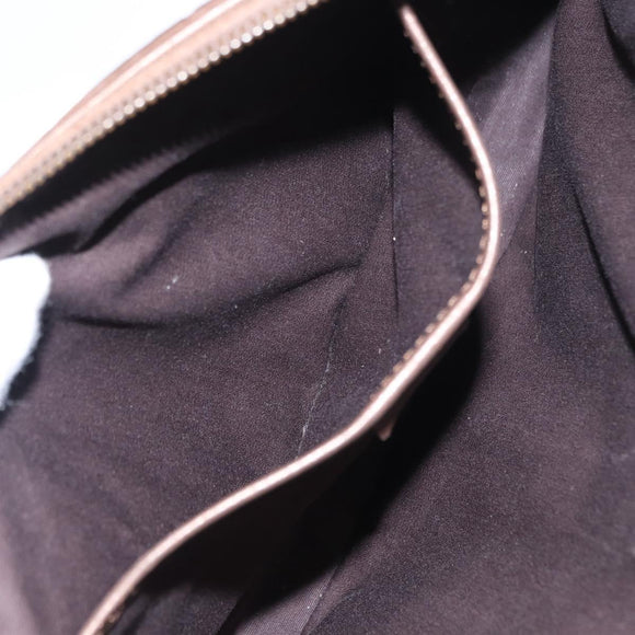 CELINE C Macadam Canvas Shoulder Bag Suede Brown Gold Auth BA9125