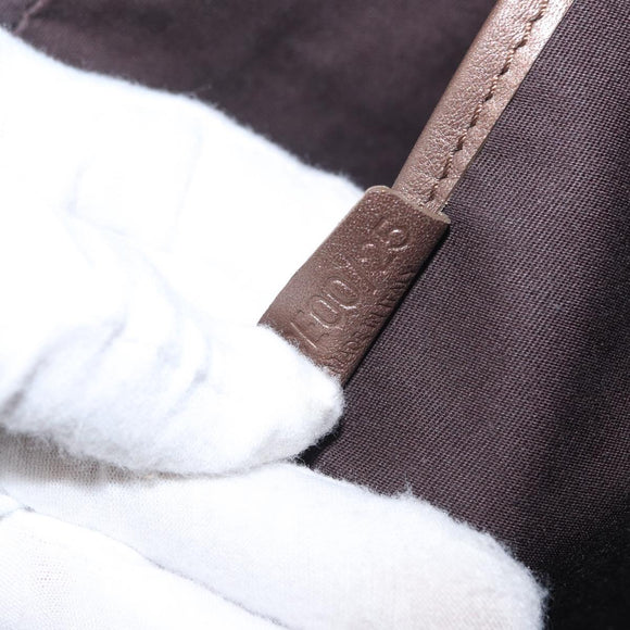 CELINE C Macadam Canvas Shoulder Bag Suede Brown Gold Auth BA9125