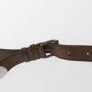 CELINE C Macadam Canvas Shoulder Bag Suede Brown Gold Auth BA9125-8