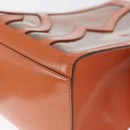 Salvatore Ferragamo Shoulder Bag Vinyl Orange Silver Auth BA9126-11