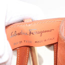 Salvatore Ferragamo Shoulder Bag Vinyl Orange Silver Auth BA9126-16