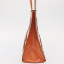 Salvatore Ferragamo Shoulder Bag Vinyl Orange Silver Auth BA9126-5