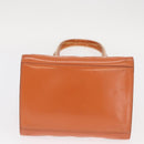 Salvatore Ferragamo Shoulder Bag Vinyl Orange Silver Auth BA9126-9