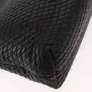 BALLY Chain Shoulder Bag Leather Black Gold Auth BA9129-15