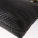 BALLY Chain Shoulder Bag Leather Black Gold Auth BA9129-16