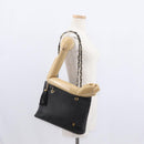 BALLY Chain Shoulder Bag Leather Black Gold Auth BA9129-22