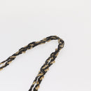 BALLY Chain Shoulder Bag Leather Black Gold Auth BA9129-8