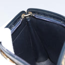 Christian Dior Trotter Canvas Shoulder Bag Navy Gold Auth BA9130-19