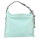 Gianni Versace Shoulder Bag Leather Peppermint Silver Auth BA9132-2