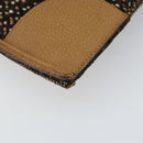 PRADA Hand Bag Cotton Brown Silver Auth BA9135-14