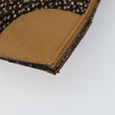 PRADA Hand Bag Cotton Brown Silver Auth BA9135-15