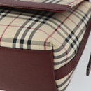 BURBERRY Nova Check Shoulder Bag Canvas Beige Gold Auth BA9136-9