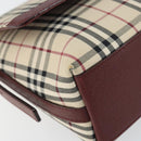 BURBERRY Nova Check Shoulder Bag Canvas Beige Gold Auth BA9136-14